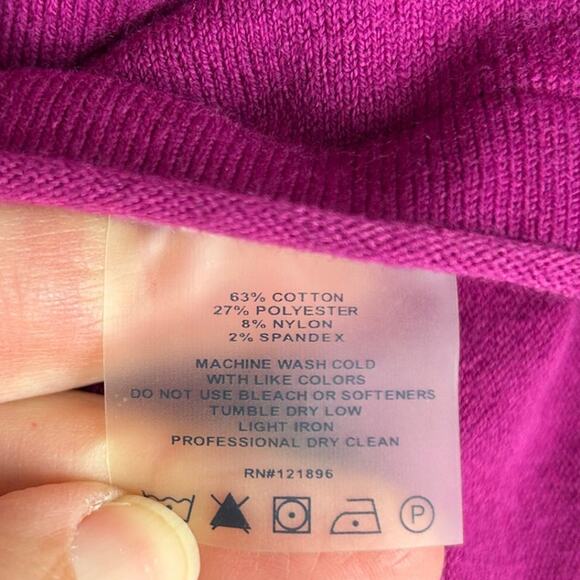 Title Nine Womens V-Neck Sweater Size Small Twisted Front Purple Soft - Picture 5 of 5